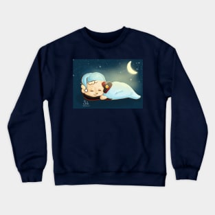 Sleepy Aziraphale and serpent crowley Crewneck Sweatshirt